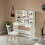 Coiffeuse moderne en bois massif avec miroir-1084881422