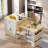 Kitchen Island With Extendable Dining Table, Power Outlet, 2 Drawers, 2 Side Open Shelves And Double-sized Storage Design