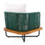 Ensemble de conversation d'extérieur en corde d'acacia tissé 4 pièces avec coussins Braylon (table non incluse)-510809074