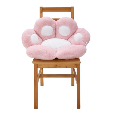 Cat's Paw Thickened Semi-Wrap Plush Chair Cushion