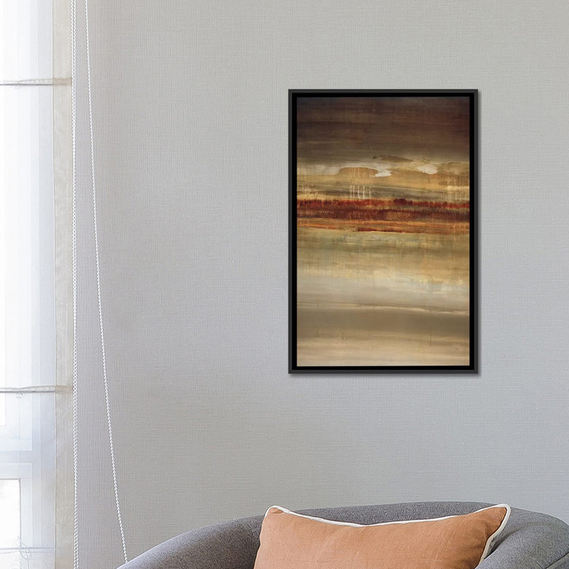 « savanna », reproduction sur toile, H 26 po x l 18 po x P 1,5 po, Toile avec cadre noir, Pas de tapis