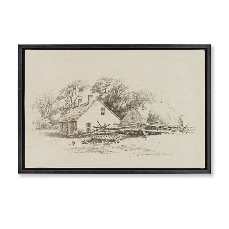 Cadre flottant Cottage, Cadre flottant noir de jais, H 17 po x l 25 po