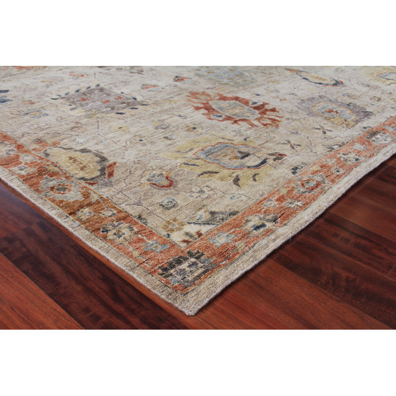 Heirloom Wool Floral Area Rug, Rectangle 9' x 12'