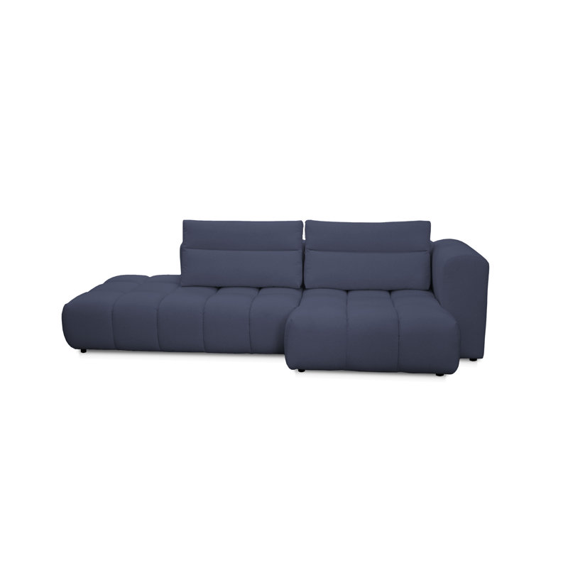 4 Seater Sofa & Chaise, Navy, Right Hand Facing