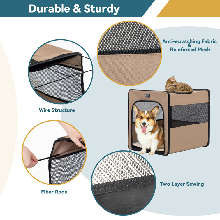 PETSFIT Dog Crate for Travel Collapsible