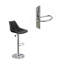 2 tabourets réglables en ébène, style moderne, base, tabourets de bar recouverts de cuir ciré, 2 chaises, design, cuir, contemporain