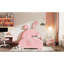 Lit plateforme tapissier simple avec tête de lit et lit rose durable-1216306832