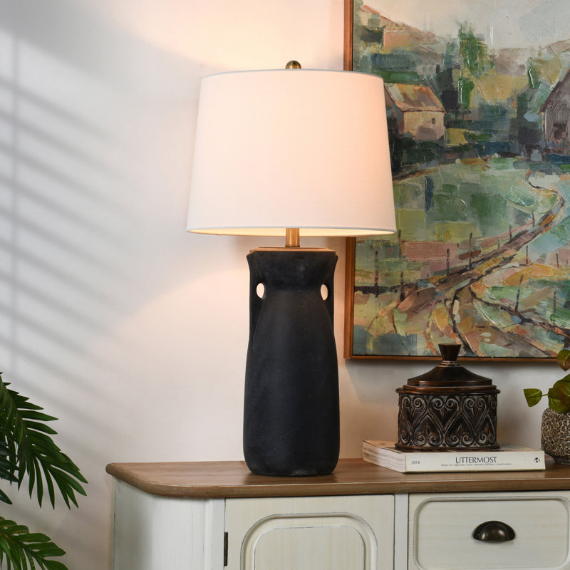 Lampe de table en ciment Chasteline, Terre cuite, Gruau