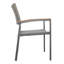 Élément de patio gris - chaise de salle à manger moderne en maille confortable