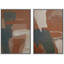 Art abstrait de formes brunes et grises, images de salon, impression sur toile encadrée, 2 pièces-128131670-128131668