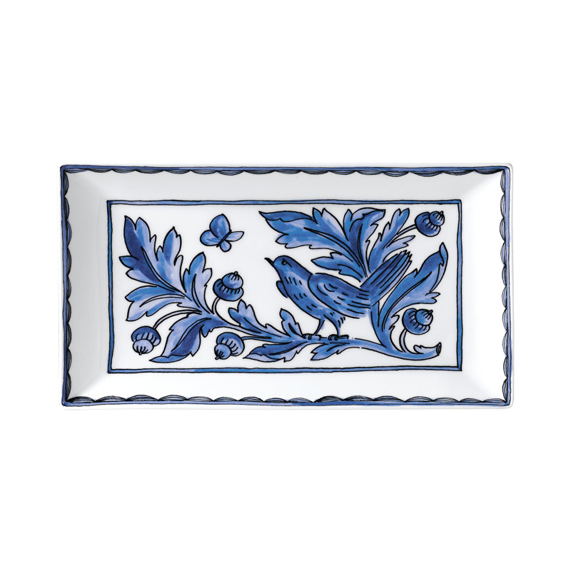 Plateau rectangulaire Blue Bird 11 po