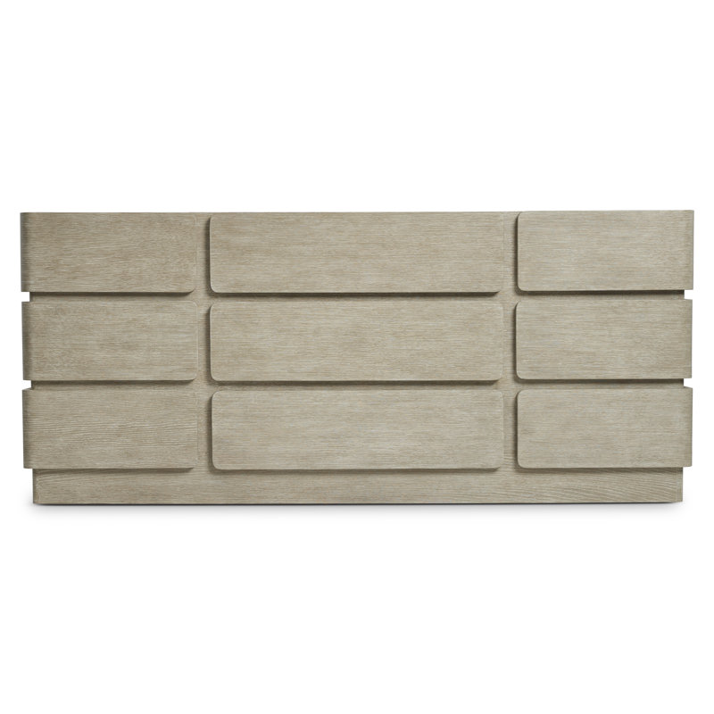 Clay Finish White Oak Modern Dresser with Soft Close Drawers