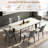 47.1"-63.1" Extendable Dining Table For 4-8 People,Faux Marble MDF Kitchen Table 