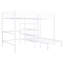Lit superposé double au-dessus de simple avec bureau intégré