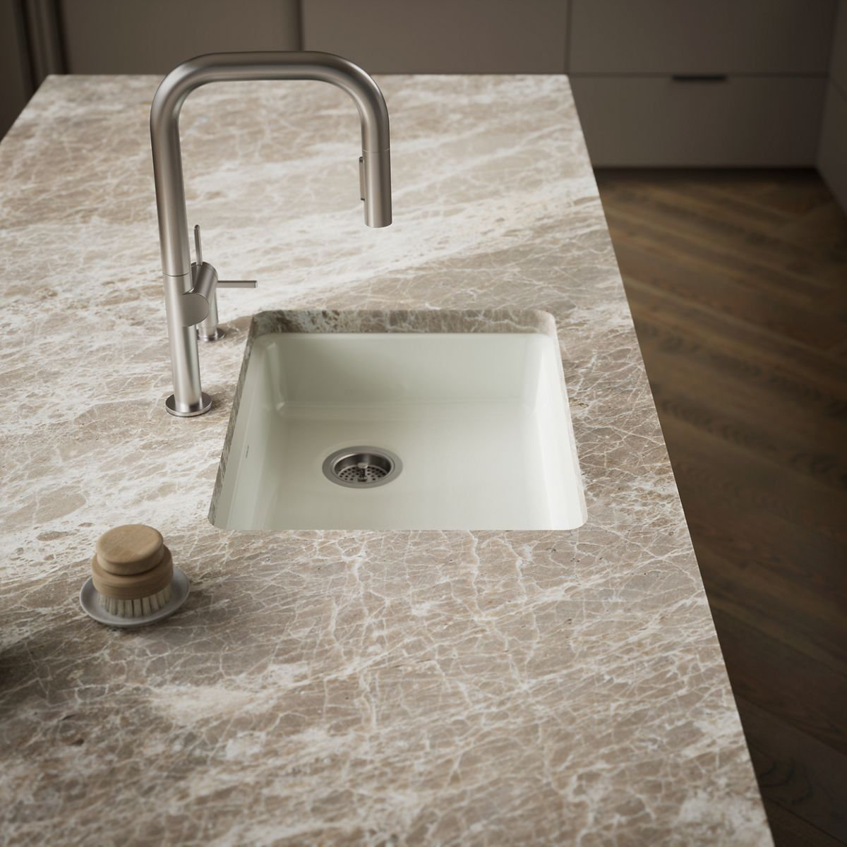 Riverby 25" Undermount Single Bowl Sink, Dune