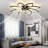 Flower-shaped Led Ceiling Fan With Remote-1832091733