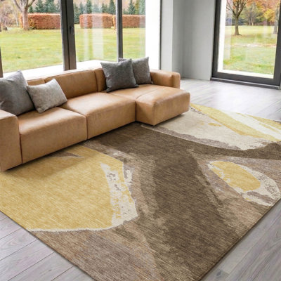 Tapis abstrait lavable à la machine de qualité supérieure Villers AMF2571