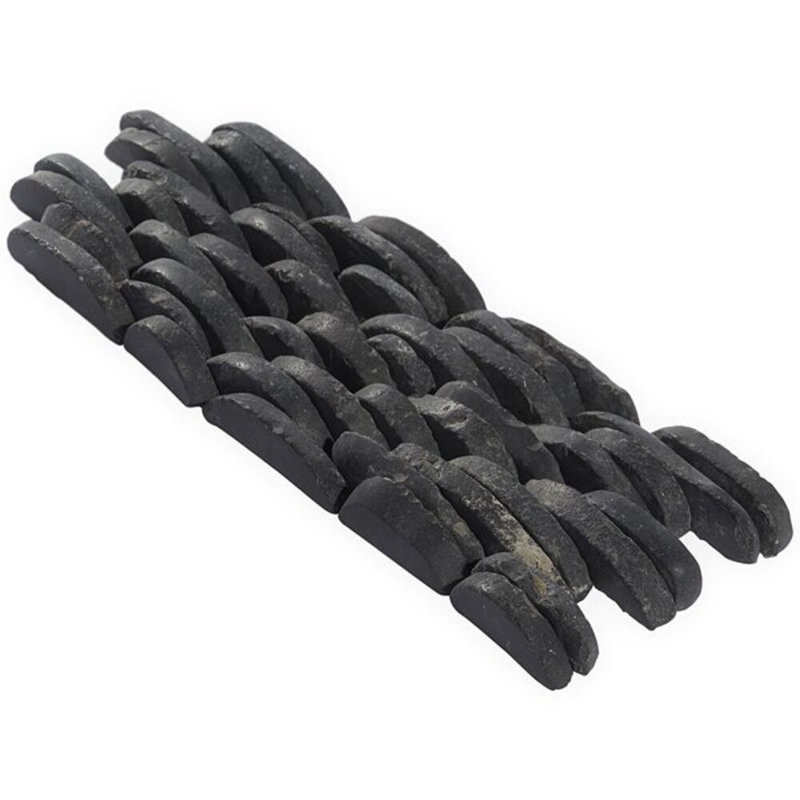 Nature Stacked Lovina Pebble Mosaic Tile, Black