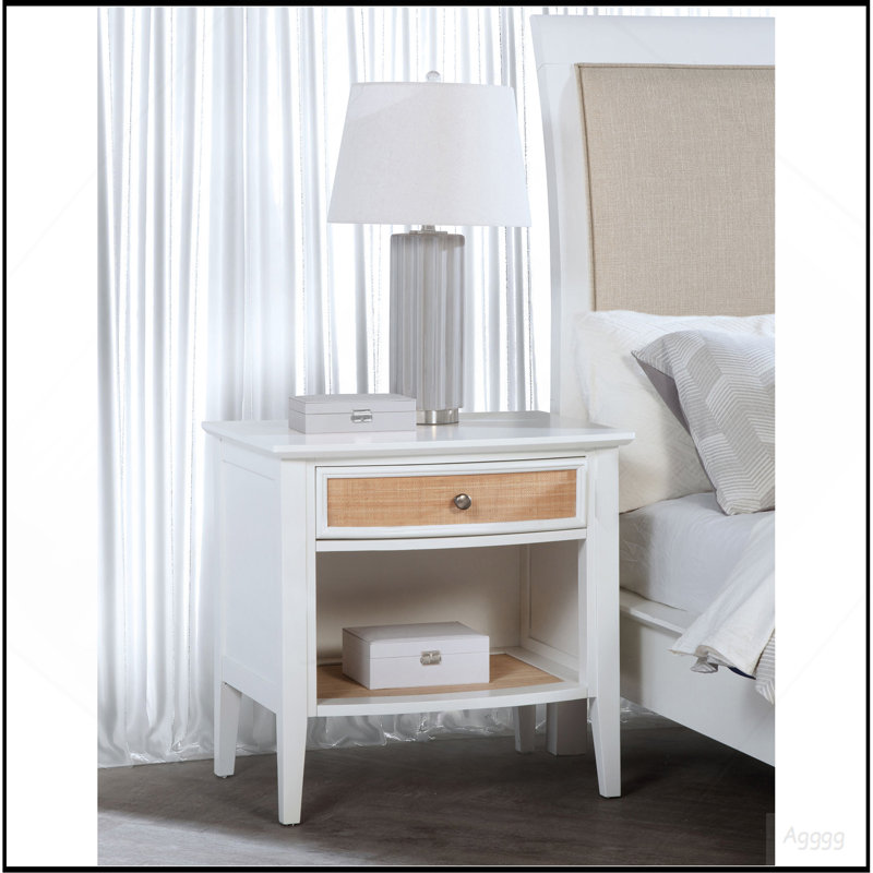 Talia White 1-drawer Nightstand