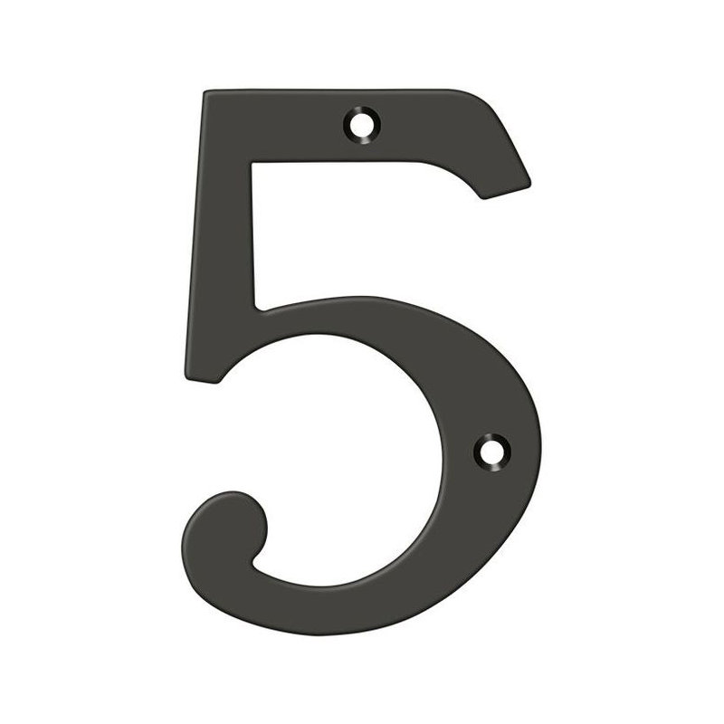 House Number, Oil-Rubber Bronze, 5