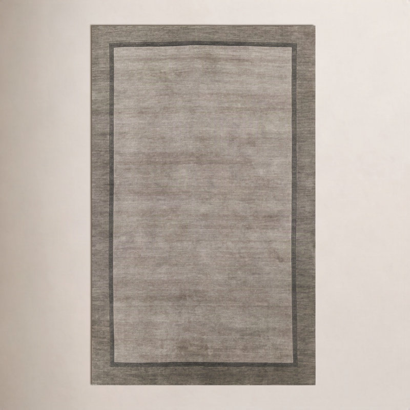 Beckton Wool Area Rug in Gray, Rectangle 9' x 12'