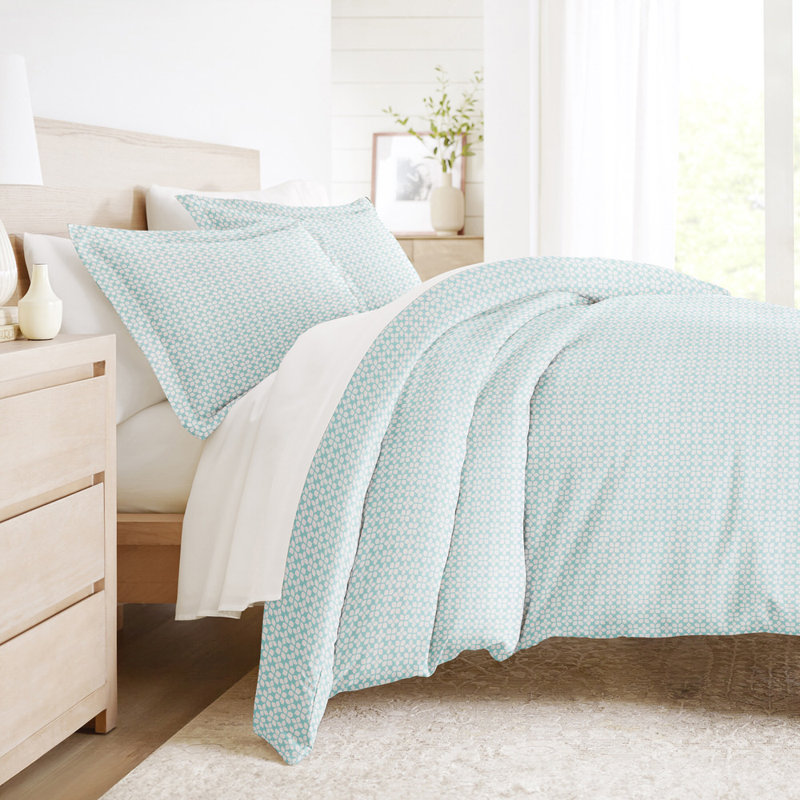 Ensemble de housse de couette en microfibre à motif de literie ultra douce, Housse de couette pour grand lit et 2 taies décor