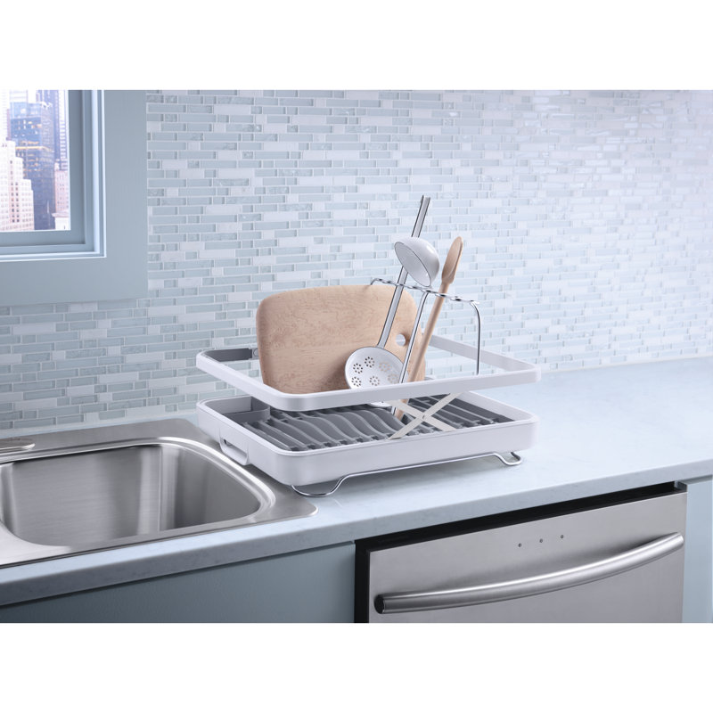 Égouttoir à vaisselle en acier inoxydable Bryant, blanc