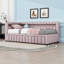 Lit de jour simple TG de très grand lit avec éclairage à DEL d'ambiance, ports USB intégrés et lit gigogne escamotable-130143921