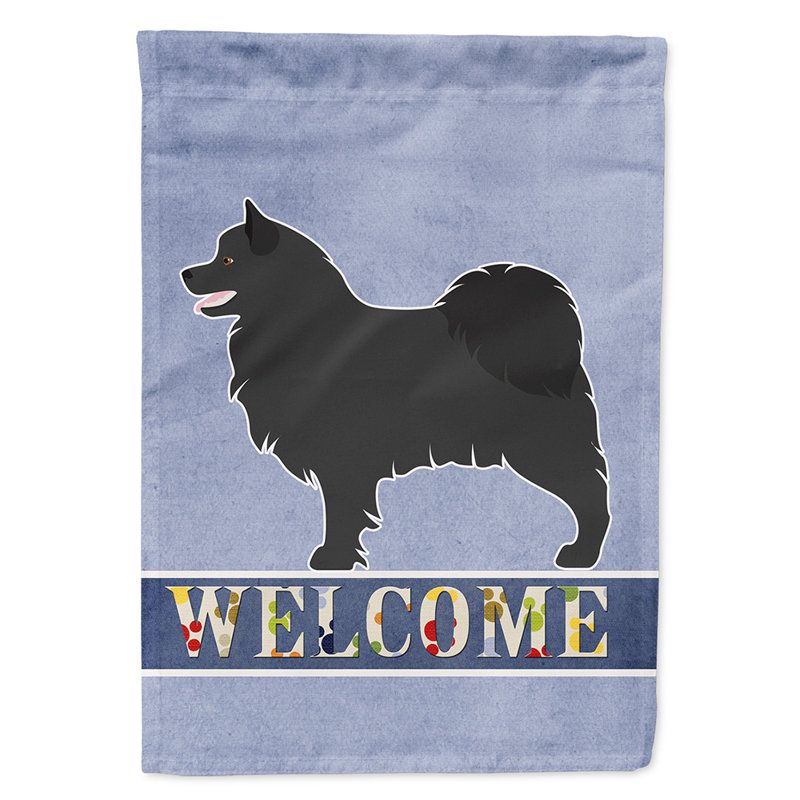 Polyester 2 côtés 40 x 28 po welcome drapeau maison, Lapphund suédois