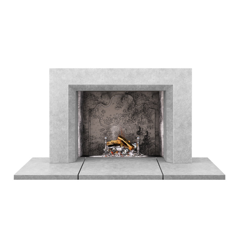 Miami Fireplace Surround, Smooth Gray