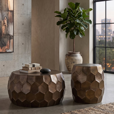 Maggie Coffee Table And End Table Gold