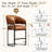 26" Counter Height Bar Stools,Camel PU Leather Black Metal Base-1655200451-1655200450
