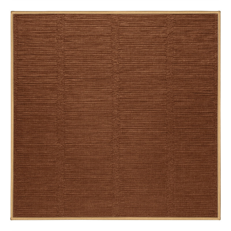 Tapis brun uni lavable à la machine, Carré 4 pi