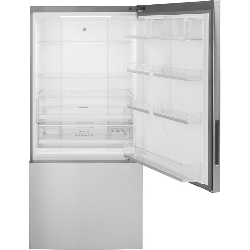 GE Appliances 33" 17.7 Cubic Feet Energy Star Smudge-Resistant Built-in Bottom Freezer Refrigerator