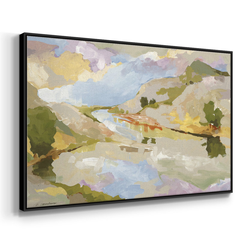 Uplands II, reproduction d'art sur toile, H 27 po x l 41 po x P 2 po, Cadre noir