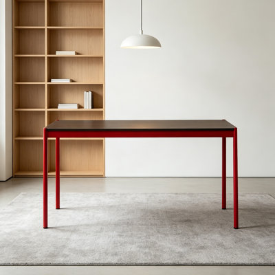 Modern Minimalist Black Red Multi-functional Desk