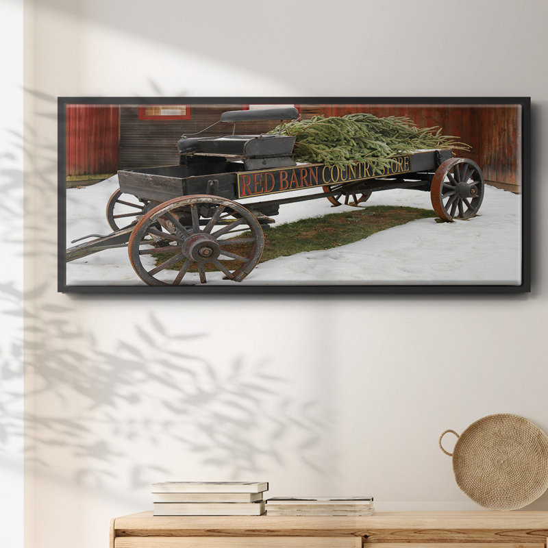 Country Store Wagon- Framed Canvas