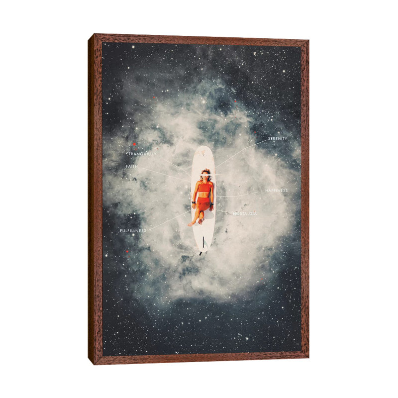 Serenity 1 Piece Wall Art on Canvas, 66.04cm H x 45.72cm W x 3.81cm D, Classic Brown Wood Framed
