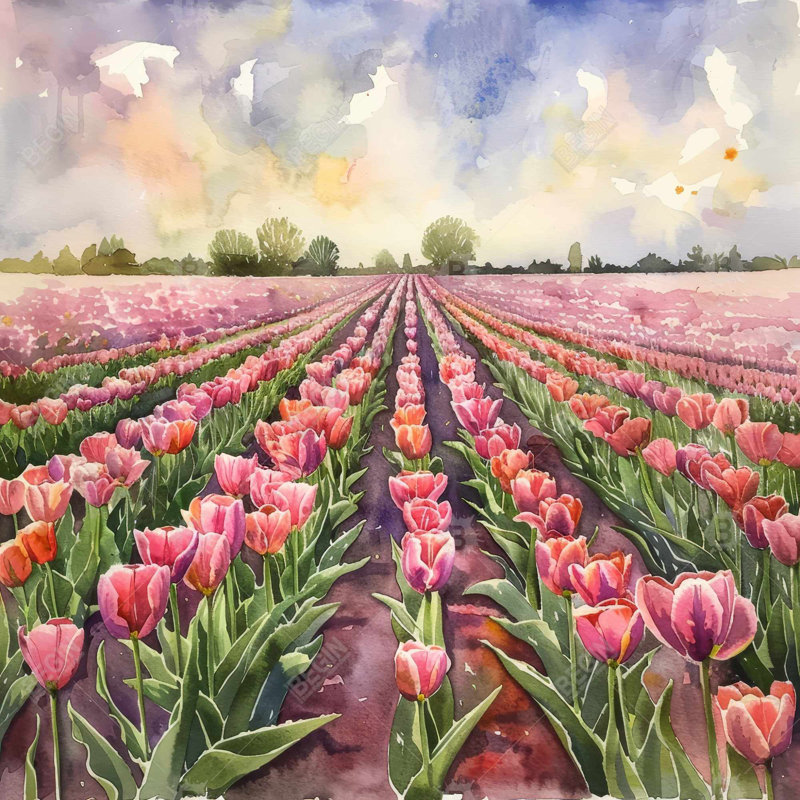 Rose Row - Beige Canvas for Elegant Home Decor Accent