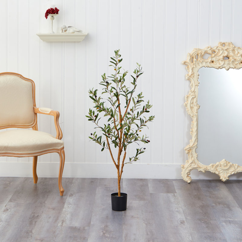 Olive artificielle en pot, H 42 po x l 10 po x P 10 po