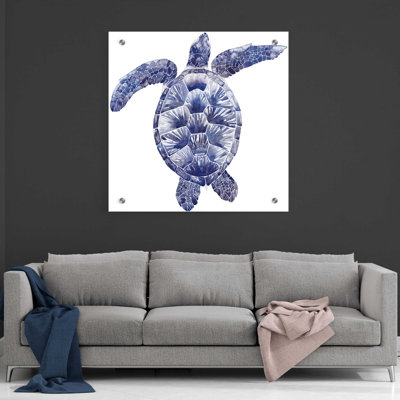 «Marine Turtle II» par Grace Popp - peinture sans cadre