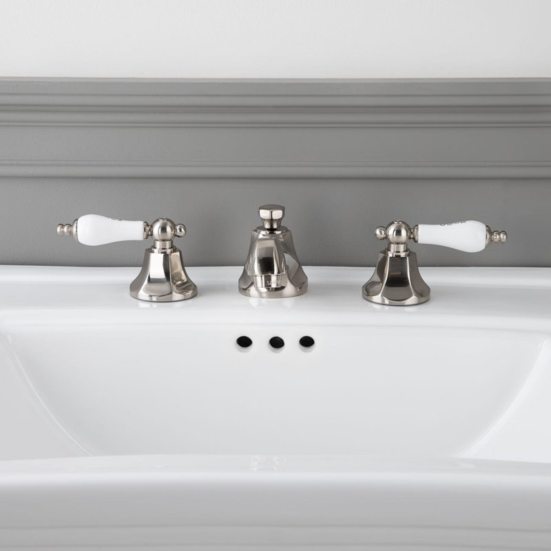 Widespread 2-handle Bathroom Faucet, Brushed Nickel