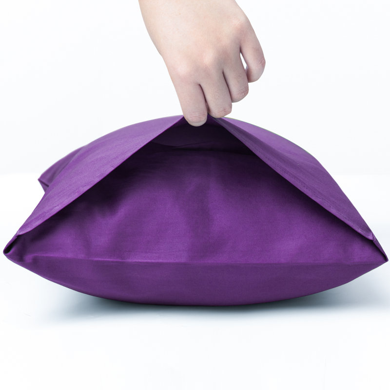 Egyptian-Quality Cotton Bed Pillowcases, 500 Thread Count Cotton Sateen Pillowcases with Envelope Closure - NTBAY, Purple