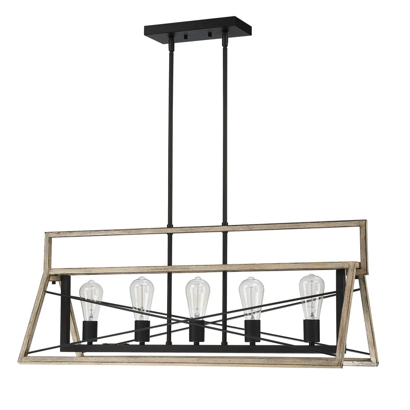 Lustre cage triangulaire 5 lumières Gracie Oaks