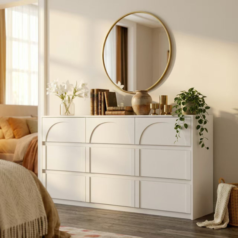 Sallye 63'' Wide 9-Drawer Dresser, White