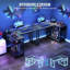L-Shaped MDF Steel Computer Desk