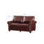 Chaise en similicuir bourgogne avec structure solide et sièges confortables - coussins élastiques en éponge