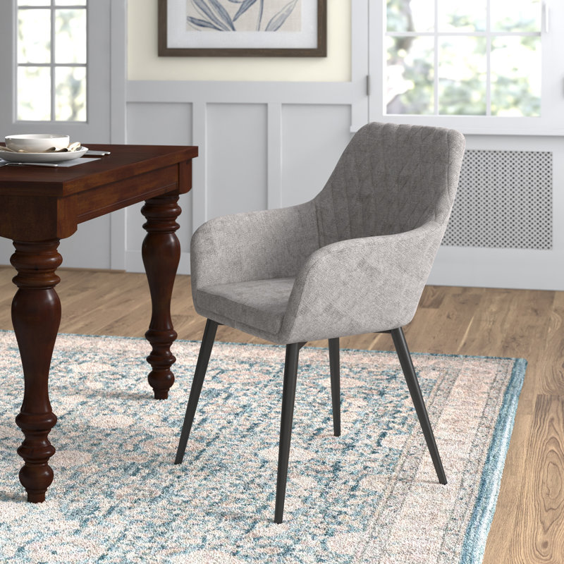 Fauteuil rembourré H 18 po Braelynn, Tissu performance gris clair, Tissu performance gris clair