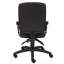 Chaise de bureau pivotante Zean, accoudoirs réglables, tissu en crêpe noir, roulement