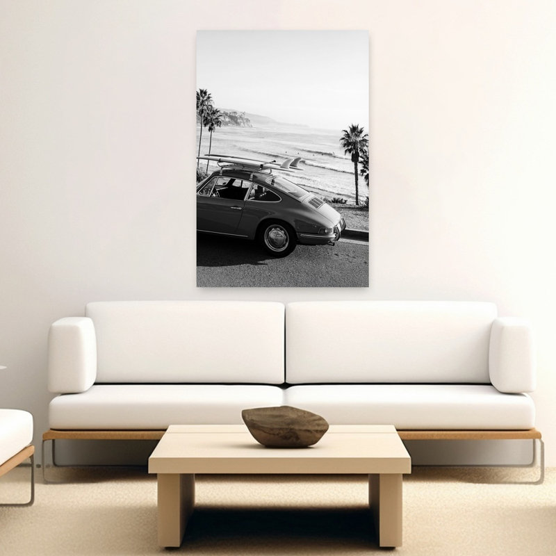 Posh Surfer, art mural contemporain abstrait, H 60 po x l 40 po